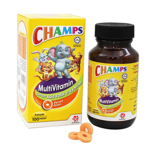 Champs Multivitamin With Lysine Orange Tabs 100s