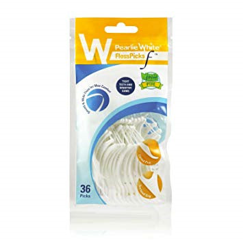 Twin Pack - 2 X Pearlie white Floss Pick F-36s