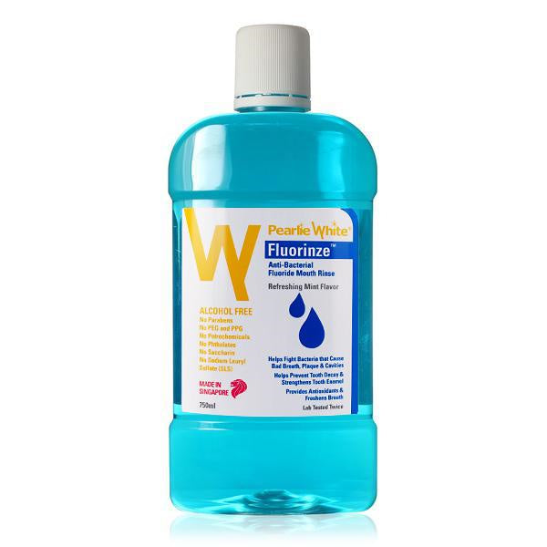 Pearlie white Fluorinze Alcohol Free Antibacterial Fluoride Mouth Rinse - 750ml