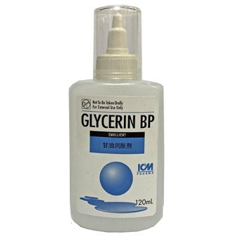Bundle of 3 X Glycerin BP 120ml - Gentle moisturiser for dry skin