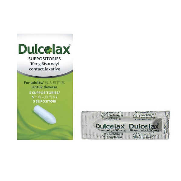 Dulcolax For Adults Suppositories 10mg x 5s