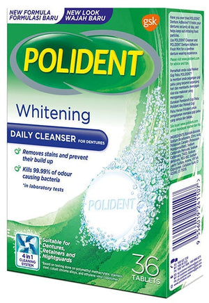 Polident overnight Whitening  Cleanser 36s