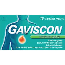 Gaviscon Chewable Tab 250 mg16s