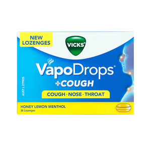 Vicks VapoDrops Cough Honey Lemon Menthol lozenges