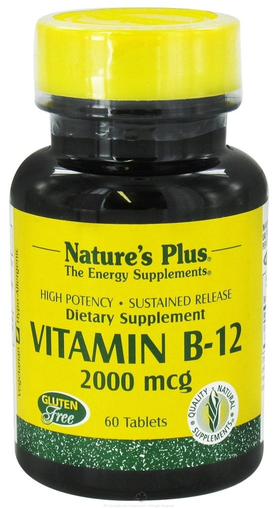 Natures Plus Vitamin B12 (Methylcobalamin) -  90 Vegetarian Tablets