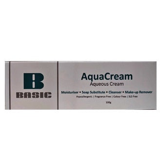 Twin Pack - 2 X Basic AquaCream Aqueous Cream 100gm - For dry sensitive skin.