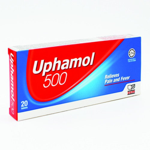 Uphamol 500mg  tab - Generic paracetamol for relief of pain and fever