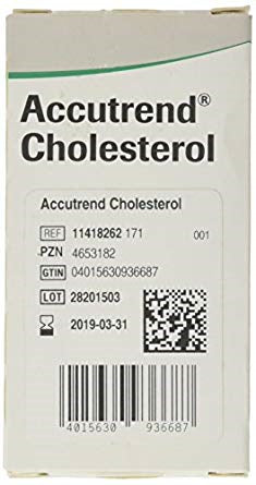 Accutrend Total Cholesterol test Strips 5s 