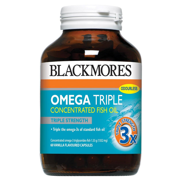 BLACKMORES OMEGA TRIPLE CONCENTRATED FISH OIL 60s
