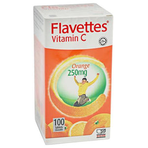 FLAVETTES VITAMIN C ORANGE 250MG 100S