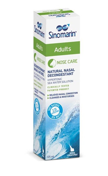Sinomarin Natural Nasal Decongestant Adult Spray 125ml