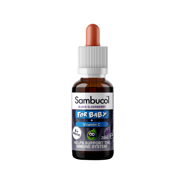 NEW Sambucol Baby Drops - with vitamin c and elderberry - for 6 months baby onwards