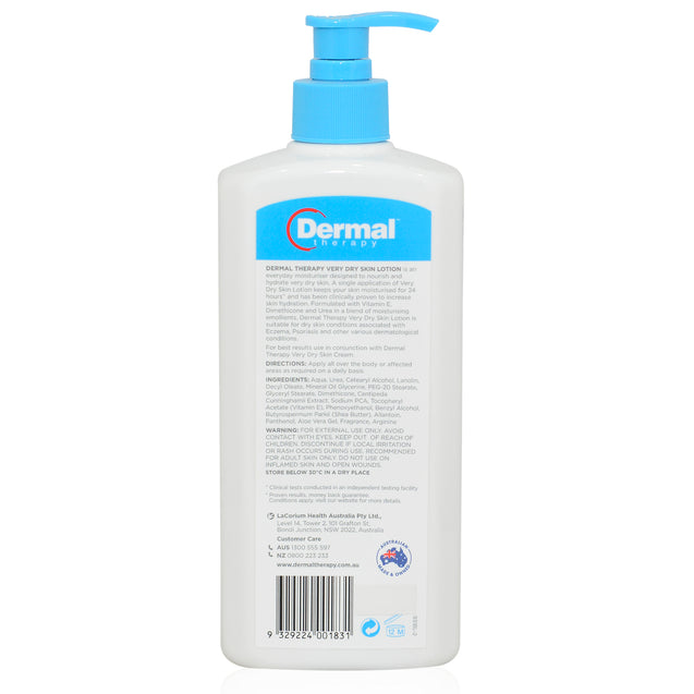 Dermal Very Dry Skin Lotion 500ml_back