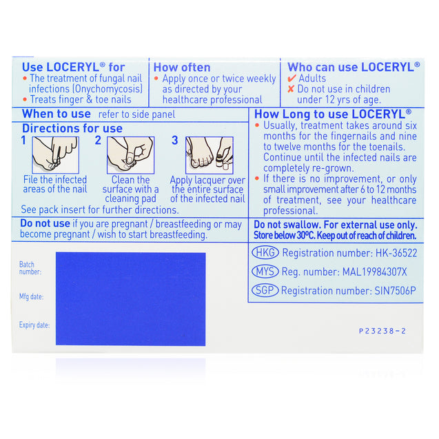 Loceryl Nail Laquer Directions