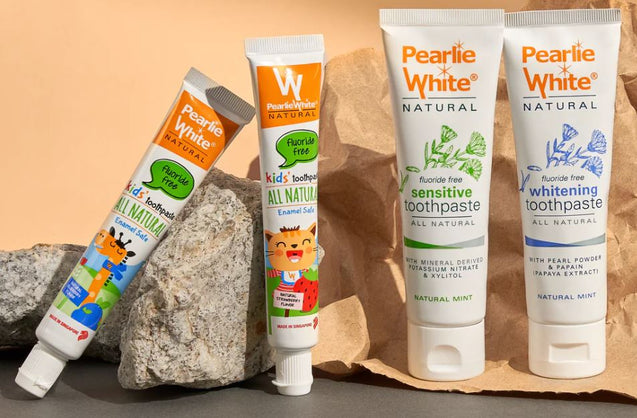 [CLEARANCE SALE] Pearlie white ALL Natural Toothpaste for both adults & kids - MADE IN SINGAPORE