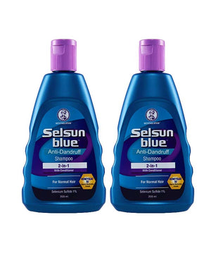 Selsun Blue Anti-Dandruff Shampoo 200ml X2 - Medicated / Extra Moisturising / 2in1 Shampoo with Conditioner