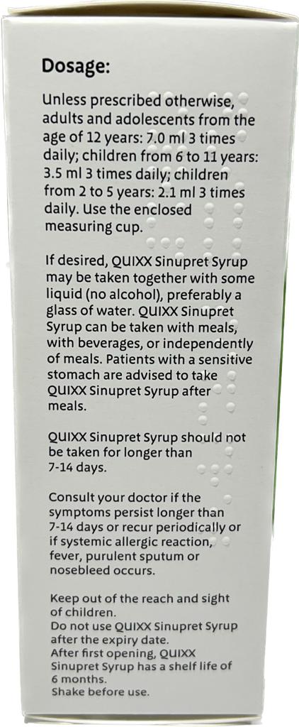 Quixx Sinupret Syrup 100ml