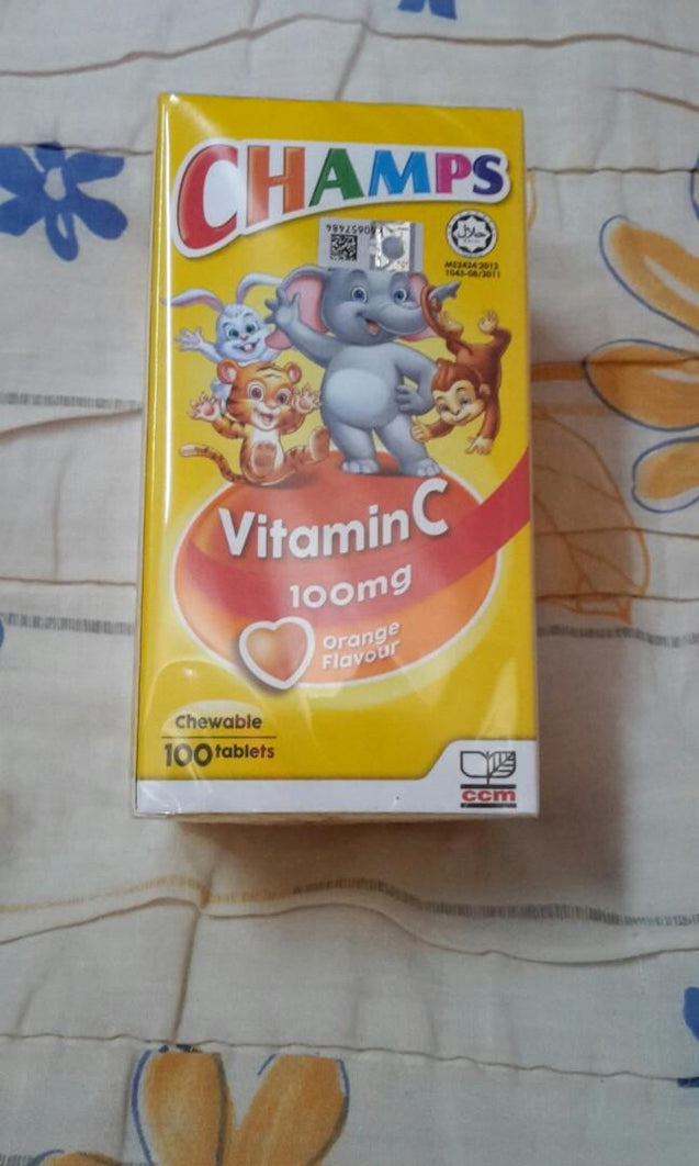 Champs Vitamin C Orange 100 Chewable Tablets