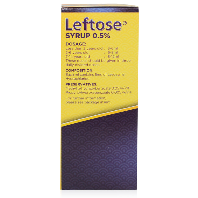 Leftose Syrup 0.5% 100ml_sideview 1