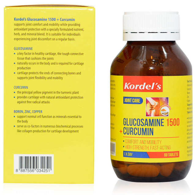 Kordel Glucosamine 1500+Curcumin 60s_backview
