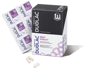 DUOLAC Daily Vitality Caps 60s (HALAL) - Vegetarian caps with 6 clinically validated strains for healthy gut