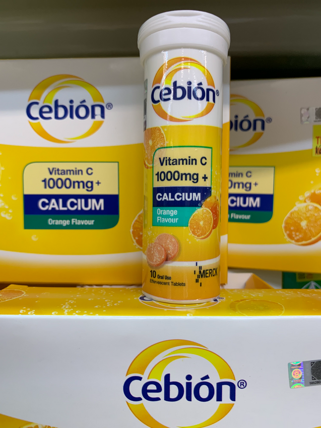 Cebion Effervescent Vit C + Calcium 10s