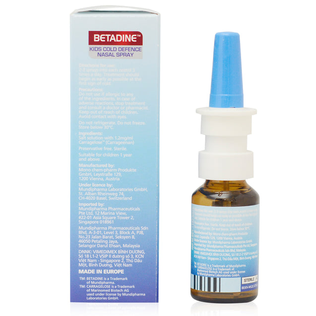 Betadine Cold Defence Kids Nasal Spray 20ml_sideview 1