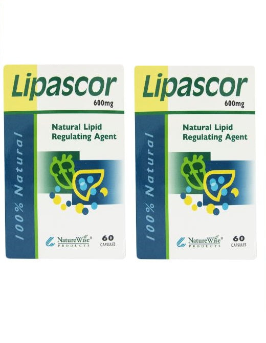 Lipascor Capsules 60s X 2 - Natural lipd and cholesterol regulating supplements with fermented Red Yeast Rice