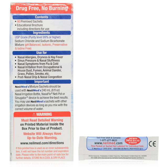 Neilmed Sinus Rinse 60 sachets_backview