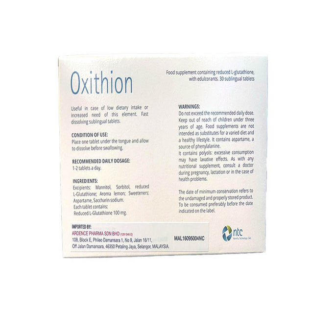 [CLINIC EXCLUSIVE] Oxithion 30 Sublingual tablets