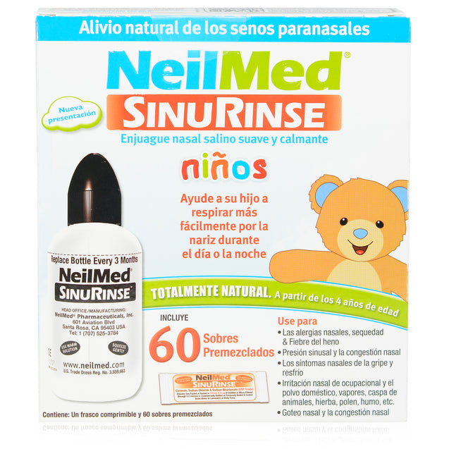 NeilMed Sinus Rinse Kit Botella c/10 Sobres Premezclados & NasoGEL