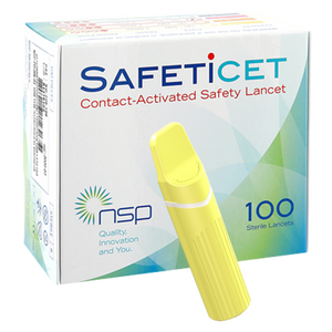 Safeticet Lancets  -Easy and Painless to test blood glucose.No need lancing device.Locally made!