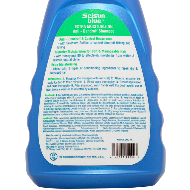 Selsun Extra Moisturizing Shampoo 200ml