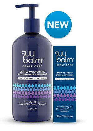 Suu Balm Gentle Moisturising Anti Dandruff Shampoo/ Suu Balm Scalp Spray - or itchy, flaky, sensitive scalp