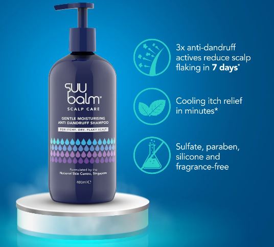 Suu Balm Gentle Moisturising Anti Dandruff Shampoo/ Suu Balm Scalp Spray - or itchy, flaky, sensitive scalp